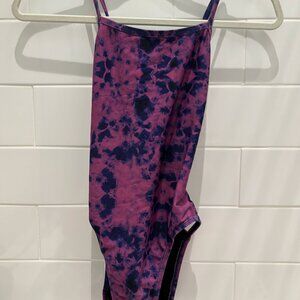 Purple galaxy print Jolyn Tie-back Onesie, Size 28 (Limited Edition)
